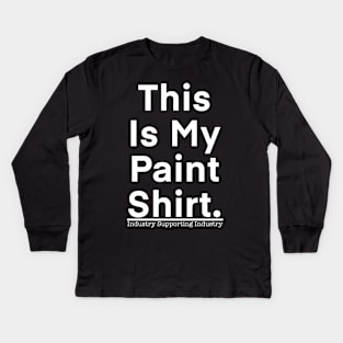 paint shirt (Front & Back Design) Kids Long Sleeve T-Shirt